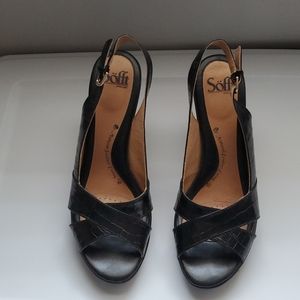 Patent leather snake skin sandals
